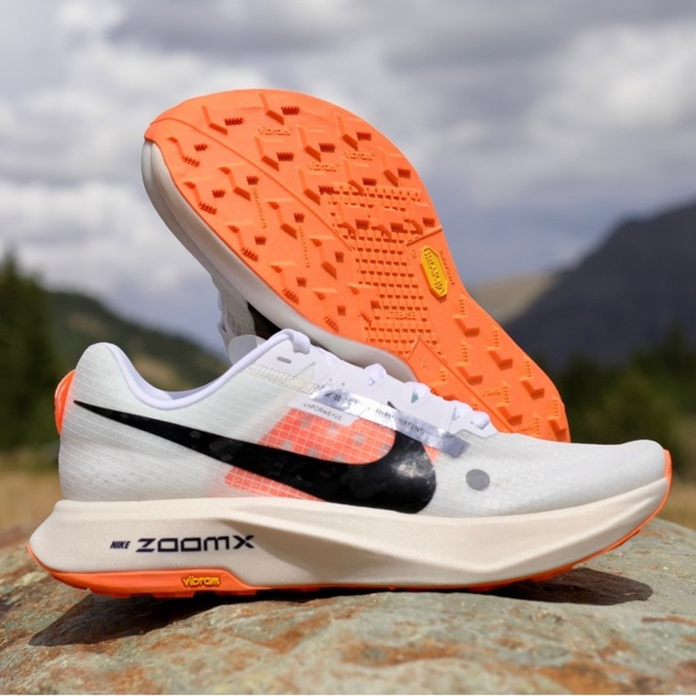 Nike Women’s UltraFly Trail Racing Shoe - White/Orange - Size 8.5 - Brand New